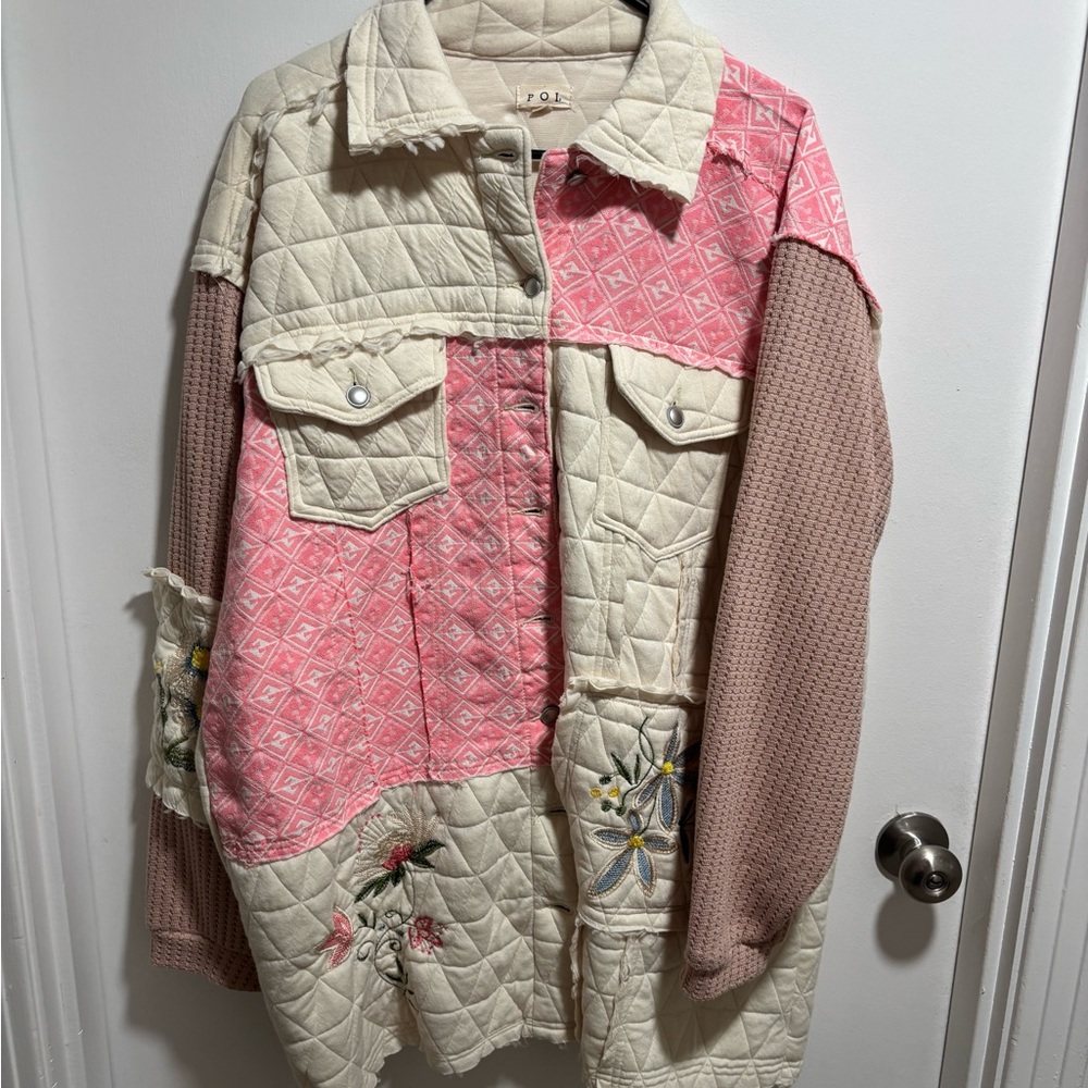 POL patchwork jacket
